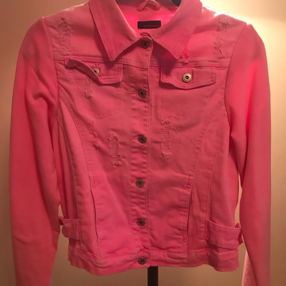 Butter super soft pink jacket Sz 12 y